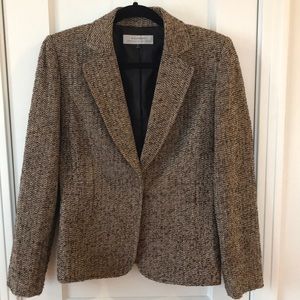 Classic cream & Brown tweed blazer